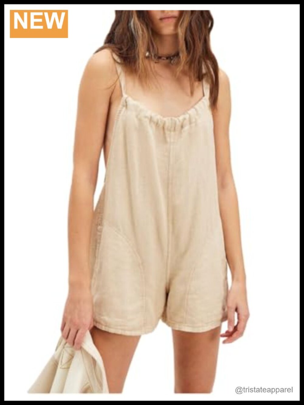 Womens Shortalls Romper Overalls Linen Blend Pockets Sleeveless Relaxed
